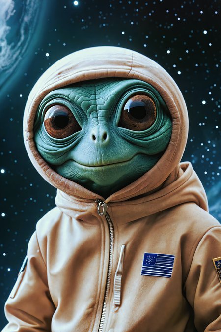 (👽:1.1), 🦄, ☄️