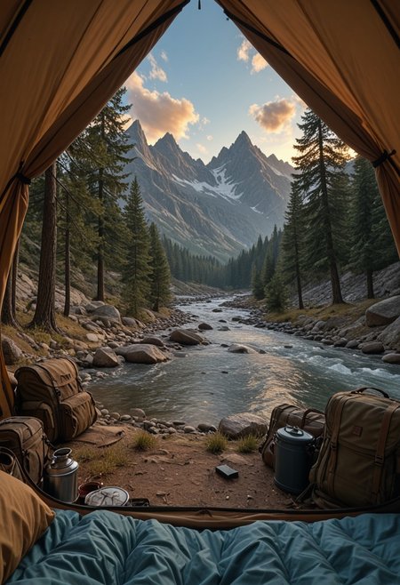 (((ultra detailed, masterpiece, high quality, )))
, 
((( Moucammb2, sky, mountain, tree, outdoors, day, cloud, nature, bag, tent, water, river, scenery,)))
,
((( sunset )))
,
((( )))
,
(((  )))
,
(((  )))
,
((( )))
,
((( )))