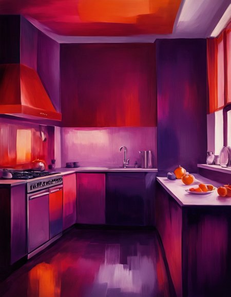 novuschroma82 style a kitchen  painting <lora:novuschroma82 style:1>