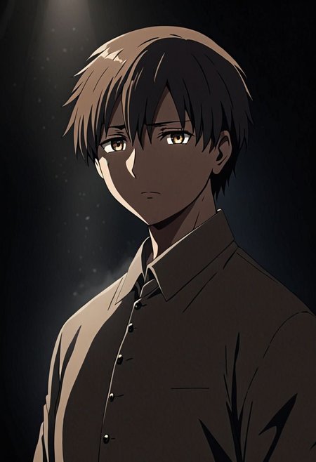 high resolution, solo, best quality, 1Boy, Takaki Toono, Brownish Hair, Brown Eyes, cool, Mysterious black background, Movie lighting, a sense of atmosphere, OverallDetail