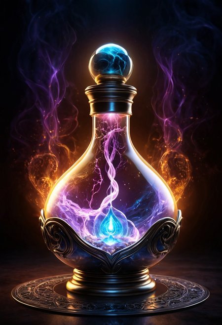 Score_9, Score_8, high_def, highest_quality, 8k, best_quality, masterpiece, photorealistic, magic_potion, ornate_glass_bottle, neon_gold, silver, swirling_ethereal_mist, glowing_runes, wax_seal, ancient_symbols, intricate_patterns, potion_glow, luminous_liquid, dynamic_reflections, intense_magical_shimmer, highly_detailed, fantasy_essence, bubbling_liquid, radiant_glow, metallic_filigree, floating_stardust, arcane_energy, crackling_energy, glowing_aura, mystical_fog, glowing_motes, raw_power, cosmic_energy, surreal_glow, vibrant_colors, dramatic_lighting, cinematic_effects, ultra_realistic, hyper_detailed, magical_atmosphere, otherworldly_essence, glowing_particles, radiant_aura, divine_energy, epic_scale, cosmic_wonder, intense_focus, surreal_beauty, fantasy_art, glowing_highlights, intricate_details, mesmerizing_glow, ultra_vivid, hyper_realistic, magical_power, ethereal_light, cosmic_glow, surreal_fantasy, ultra_detailed, vibrant_glow, cinematic_lighting, intense_emotion, epic_fantasy, surreal_magic, ultra_vivid_colors, hyper_realistic_details, cosmic_magic, divine_glow, surreal_energy, ultra_detailed_art,