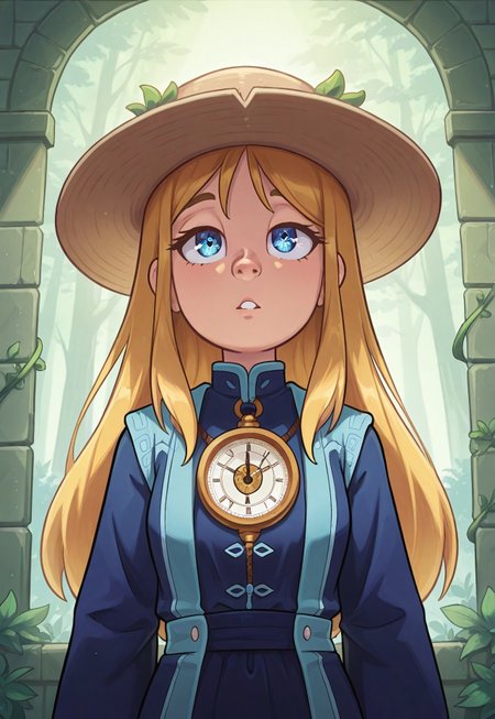 safe_pos, score_9, score_8_up, score_7_up, 1girl, solo, Victorian explorer, elegant Victorian dress with lace and embroidery, antique compass with a brass casing and intricate engravings, long wavy golden hair adorned with a wide-brimmed hat, realistic, cinematic angle, cinematic lighting, slender body, curious face, sparkling blue eyes, adventurous pose
BREAK
exploring a hidden ancient temple
BREAK
source_Victorian_art, rating_explicit, expressive, full body, dynamic pose
BREAK
detailed beautiful background, mysterious temple ruins with crumbling stone walls and ancient carvings, lush jungle foliage with exotic plants and vines, hidden treasures and artifacts, distant mountains shrouded in mist, adventurous atmosphere with a sense of discovery and mystery
<lora:Expressive_H:0.6>Expressiveh, (SimplepositiveXLv1:1.3), (((upper body, full clothed:1.85)))
((masterpiece))
 (ultra realistic, 32k, masterpiece:1.2), (high detailed skin:1.1), (high quality:1.1)
(((full clothed)))
<lora:DandonFuga_Style_v.2_-_Pony:0.8>
 (8k uhd:1,4)
 <lora:add-detail-xl:1>
 <lora:Dynamic Poses:1>