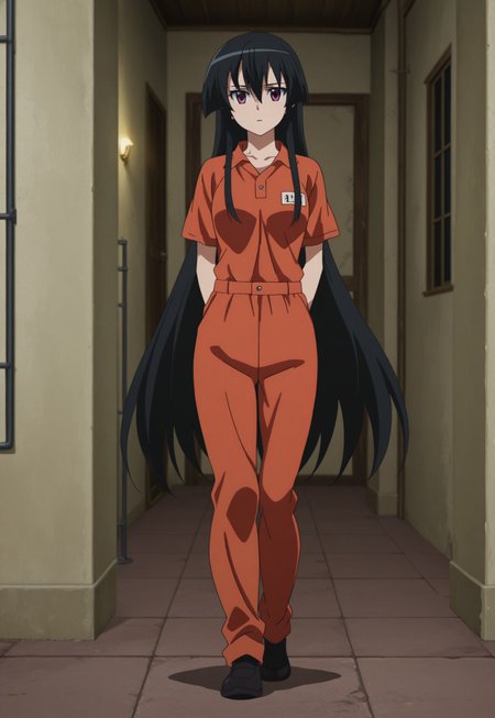 Akame, prisoner, prison clothes, 4k hdr, high quality, hd