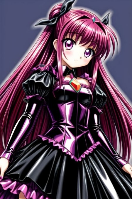 Bad_End_Precure, DarkPrecure, evil corrupted princess wearing dark pastel (ruffled:1) (gleaming latex:1) gown with (long latex vampire cloak:1) and latex gauntlets, soft lighting, ruffles,
(vmpr:1),
<lora:more_details:1>,