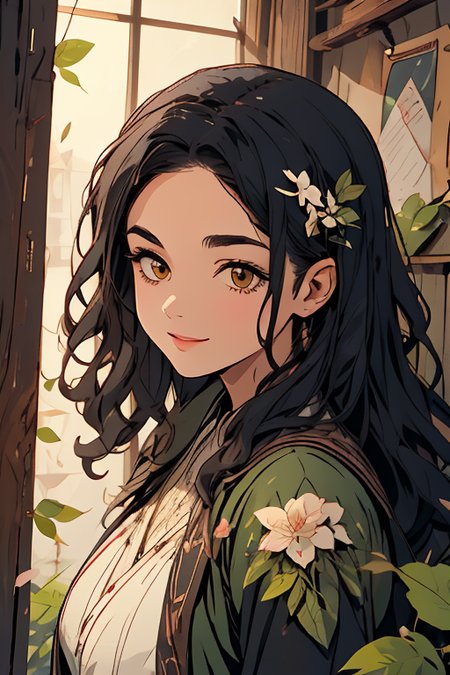 (masterpiece:1.4), high quality, high definition, sharp focus, detailed face, anime, best quality, 4k, 8k, absurd resolution, intricate detail, detailed eyes, animation, illustration, highly detailed, highres, extremely detailed, <lora:ETO_OCC002:0.7> ETO_OCC, black hair, curly hair, longhair, thick eyebrows, long hair, <lora:hyperdenoiser_v090:0.6>, (looking at viewer:1.4), (plump:1.2), (hazel eyes:1.3), lora:perfetfingers:1>, OverallDetail, Illust-InstaFilter, hotify, edgQuality, Earth-QualityPos, BodyPositive, Best_QualityPos, <lora:AppleCheek:0.7> applecheek, 1girl, full body, large breasts, indoors, (perfect arms), (detailed hands) <lora:sensualface_type4:0.6>, gasping, ecstasy, seductive smile, <lora:leaf-style-shinobi-darquelilly-v1:1> leafstyleshinobi, armour, gloves, shoulder armour, leaf style armor, (a pattern of leaves:1.2), flower ornament, petals, kunoichi, ninja, mask, (leaf shape shoulder pads)