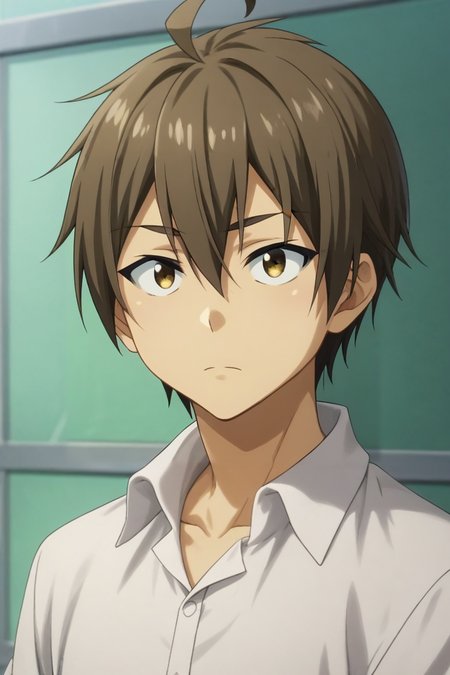 score_9, score_8_up, score_7_up, , rating_safe, , (realistic:0.6), , depth of field, 1boy, solo, male focus, <lora:hideki_nishimura_pony:0.92>, hideki_nishimura, brown hair, brown eyes, short hair, hair between eyes, ahoge, asymmetrical, school, dark, slouching, :\3, ,, <lora:sdxl_lightning_8step_lora:1>