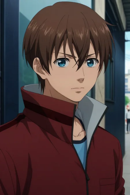 score_9, score_8_up, score_7_up, source_anime, rating_safe, , anime screencap, anime coloring, official style, , depth of field, 1boy, solo, male focus, <lora:kensuke_hanasaki_pony:0.8>, kensuke_hanasaki, brown hair, blue eyes, short hair, hair between eyes, , , <lora:sdxl_lightning_8step_lora:1>