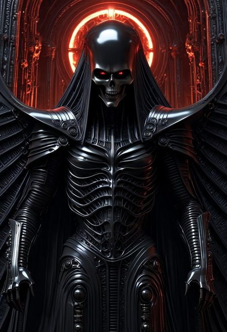 the antichrist
, moody light, by H.R Giger, 4k resolution digital art trending on Artstation and unreal engine 5, hyperrealism, full body shot, glowing eyes, cinematic, epic, masterpiece, surreal, fantasycore, hyperdetailed, ultra realistic, octane render, volumetric lighting, depth of field, bokeh, 8 <lora:Details:0.85>