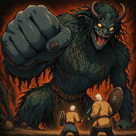 masterpiece, best quality, newest, absurdres, highres, anime, anime style, OTV1.0, OTV1.0-OPM, fist, punch, punching, incoming attack, giant, size difference, height difference
1boy, monser, monster boy, demon, giant,


1boy, shield, spear,