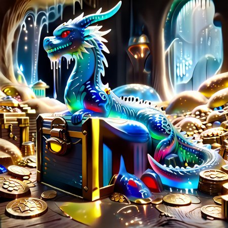 1dragon, highly detailed blue dragon, blue dragon made out of slime, scaly blue slime dragon, slime dragon with red eyes, blue slime dragon laying in its hoard, blue slime dragon with wings, dragon wings, 
multi-colored gems made out of slime, in a room of treasure made out of slime,  gold coins and bars made out of slime, wood-like treasure chest made out of slime, wood-colored slime chest, individual coins made out of slime, gold slime coins, piles of coins, 
treasure-room, treasure, treasure chest, gemstone, coins, gold bars, gold pile, 
everything made of slime, No simple background,
((translucent slime)), ((transparent slime)), (bioluminescent slime), sl1m3, slime, ais-blmn, watce, je11y, thickwater, great lighting, ral-lava, even lighting, no bright spots,