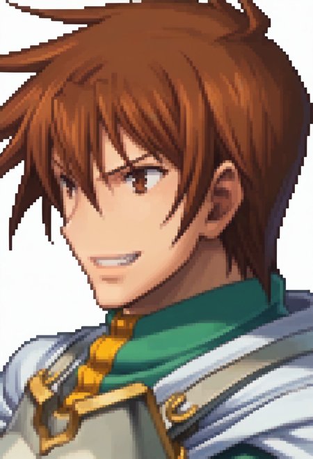 score_9, score_8_up, score_7_up,
source_anime,
BREAK 
1boy,rance, brown hair, brown eyes, male focus,
cape, armor, bodysuit, green bodysuit,
evil smile,
gritted teeth,
BREAK 
fedsportraits, portrait, white background,
from side