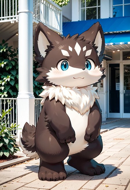 score_9, score_8_up, score_7_up, by zuppu11, photo background, 1boy, furry, kemono, cute, solo, full body, zPDXL3