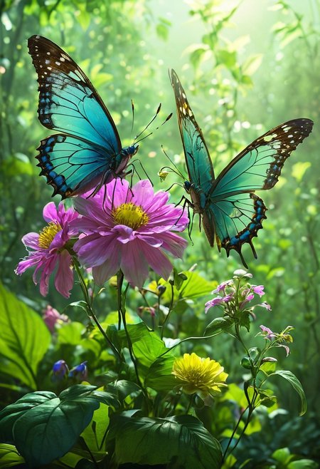 Gothic style (masterpiece, best quality, hyper-detailed, ultra-realistic, 32k, RAW photo), clear, epiCPhoto, magical fairy forest of glowing flowers, strong glowing flowers, spotlight on flowers, white mist, white mist, (giant flowers). Shamubo in the neon fog, mysterious, haunting, dramatic, ornate, detailed, in the style of eerily atmospheric dark fantasy, horror, 80s horror with bright colors, group of fairies, dimly lit, dark fantasy, vivid colors, bright colors, a group Fairies fly through the enchanted forest, chiaroscuro, lilac, pink, fairyforest, fairy, butterfly, flowers, subsurface scattering, sss, translucent