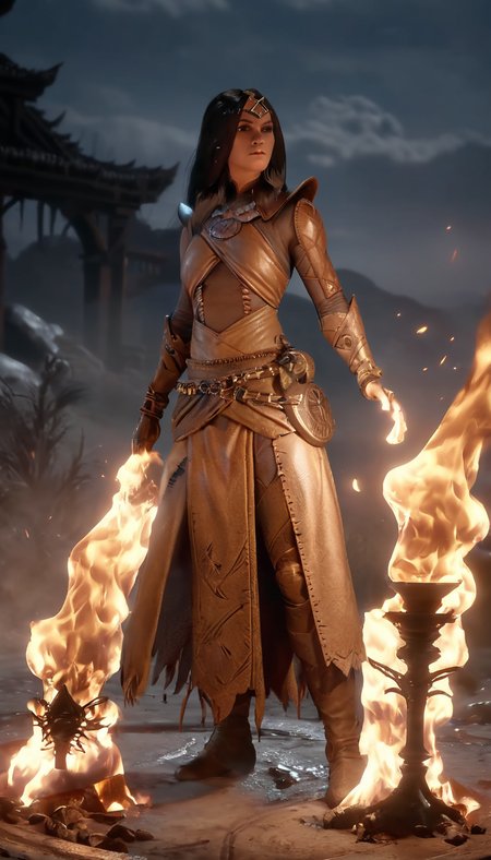 professional 3d model Cinematic scene, hero view, d4s sorceress, action pose, detailed background, masterpiece, best quality, high quality, absurdres <lora:diablo_4_sorceress_xl_v3:1> . octane render, highly detailed, volumetric, dramatic lighting
