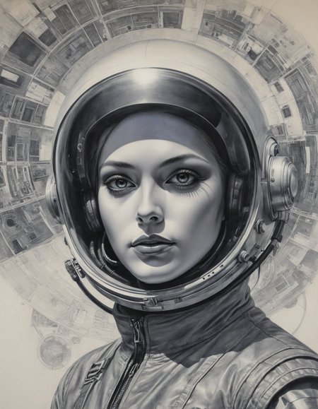 by Clarence Holbrook Carter,  (aerial, futuristic-futuristic but extremely beautiful:1.4), (intricate details, masterpiece, best quality:1.4) , in the style of nicola samori,
expressive pencil drawing, outlines, sketchy style, Monochrome, contrast, tone, texture, detailed, Monochromatic, dynamic pose, looking at viewer, wearing advanced aeronautical tech-wear 
<lora:add-detail-xl:1> <lora:xl_more_art-full_v1:0.5>  <lora:NicolaSamori:0.5> <lora:looking_at_viewer:2>