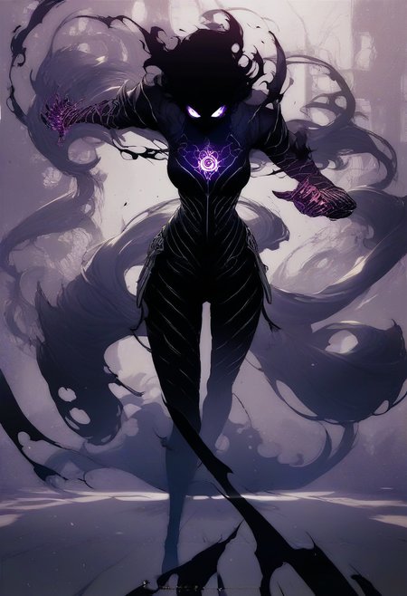 score_9, score_8_up, score_7_up, score_6_up, score_5_up, score_4_up, <lora:Shadow_Style_for_Pony:1> shadow person, female, black silhouette, action pose, assasin, source_anime, Illustration, official artwork, anime style, wallpaper, official art