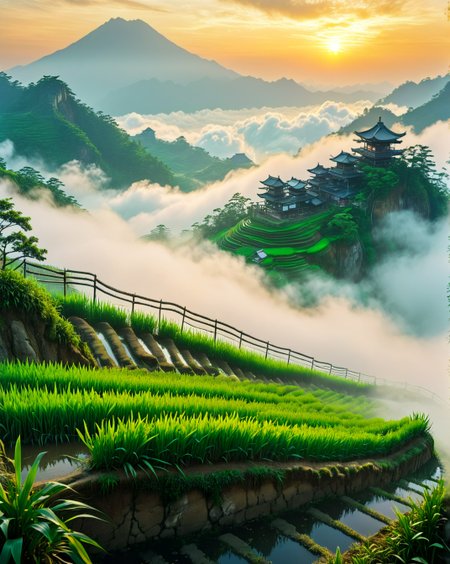 Terraced rice fields sculpted into emerald stairways to the clouds during Foggy dawn: Radiation mist dissolving landscapes into Japanese sumi-e,
<lora:extremely_detailed:0.5> extremely detailed,
<lora:Flux-XL_Scenery:0.55> flux-scenery,
<lora:add-detail-xl:0.7>,
<lora:DetailMaximizer:0.45>,
<lora:MidjourneyV6.1:0.45> midjourneyv6.1,
<lora:Dream Scenery XL:0.55> Dream Scenery,
detailxl