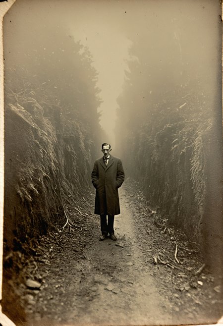antique photo, eerie atmosphere, creepy, descent into madness, lovecraft horror,<lora:Antique_Photo:1>