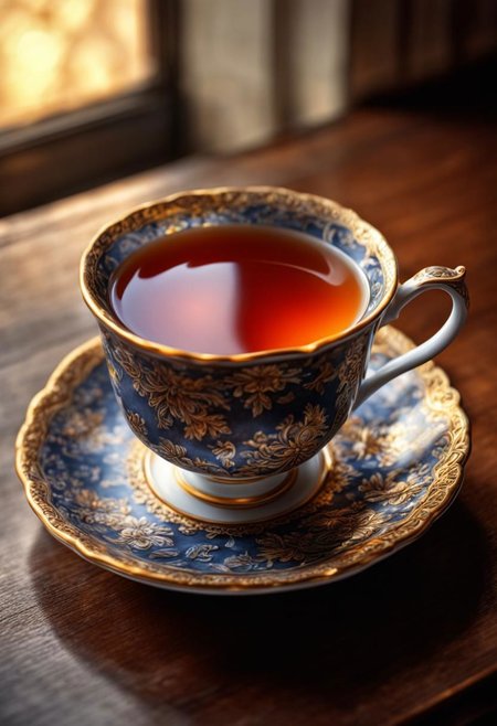 (masterpiece),
beautiful cup of tea,
dim light, 
light heat effect,
ultra realistic, HDR, intricate details,