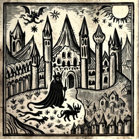 obscurae  devil in mystical city, very detailed <lora:obscurae:1>