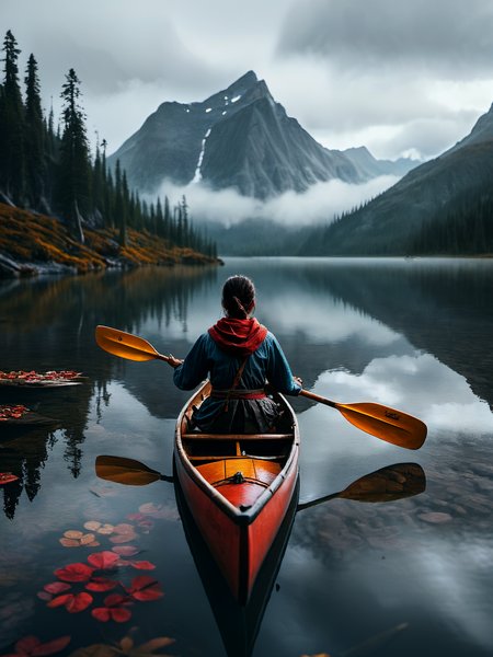 Sharp focus, big depth of field, Masterpiece, colors, 3d octane render, 4k, concept art, trending on artstation, hyperrealistic, Vivid colors, extremely detailed CG unity 8k wallpaper, trending on CGSociety, Intricate, High Detail, dramatic,

closeup photograph of a 26yo woman paddling a canoe on a misty lake, by Erik Almas, 

<lora:RMSDXL_Enhance:1>,
<lora:add-detail-xl:0.8>,
<lora:RMSDXL_Darkness_Cinema:1>,