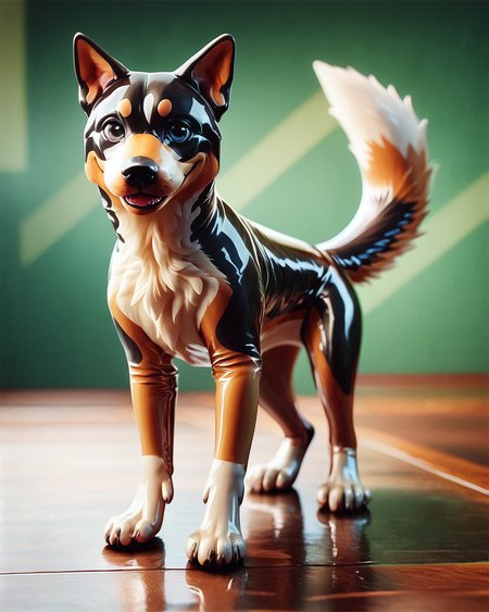 1score_9, score_8_up, score_7_up, intricate details, 
<lora:Latex_World_Morph:1>, Latex, latex 
1boy(feral furry, 
dog
full body, looking at the viewer:2, solo, smiling), detailed background, depth of field, subsurface scattering, 
<lora:ral-chrosc-clr:0.3>, ral-chrosc-clr,
<lora:xl_more_art-full_v1:0.4>,
<lora:add-detail-xl:0.4>