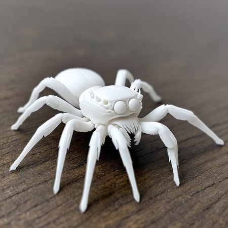 masterpiece, very aesthetic, absurdres, newest, WhiteMold, 3d printed jumping spider