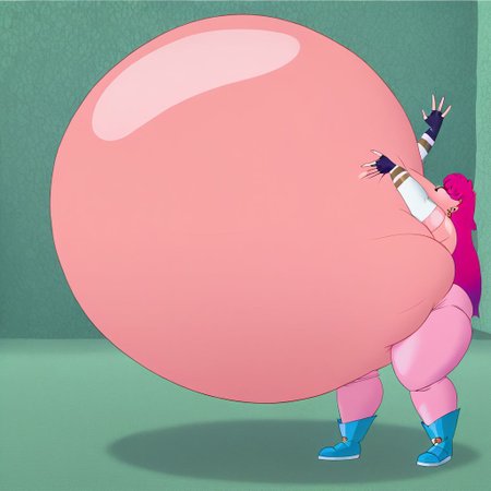 belly size bigger than main body)), (gigantic belly:2.0), goddess, AnyMalu, 1girl, solo, jewelry, boots, earrings, gloves, long hair, pink hair, aqua footwear, fingerless gloves