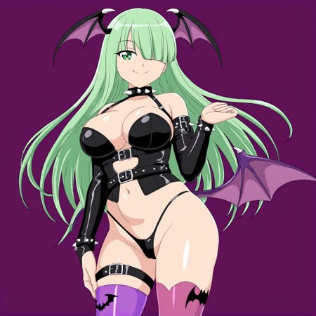 (PONY) Morrigan Aensland Yujin SR Series Black Leather Outfit