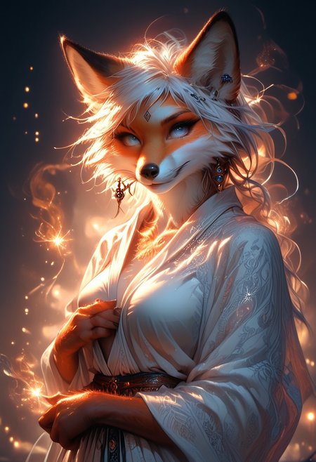 score_9, score_8_up, score_7_up, score_6_up, score_5_up, score_4_up, leHDR,UHD,8K, darkness, illustration, disheveled hair Expressivehanthro,foxfolk,fox, anthro fox female, white fur, busty,pale nipples, inni vag, covering breasts,covering with hands,intricate details, earrings, darkness, very detailed, intricate, perfect light, sharp focus, cool colors, ambient, elegant, highly decorated, deep aesthetic, colorful, magic, mystical, scenic, warm bright, vibrant, unique, best, winning, thought, romantic,  illuminated,rich, symetry,realistic,  low light, looking to the side at viewer,OverallDetail,novuschroma60 style bokeh