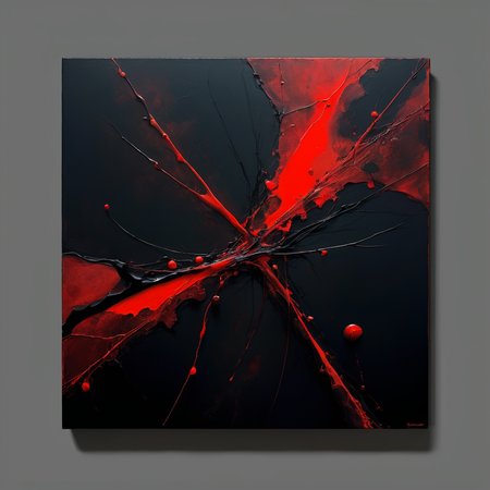 Dark abstractions with hints of red, organic, melancholic <lora:Blanche:0.6>