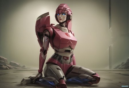 source_cartoon, masterpiece, best quality, highest quality, high res, extremely detailed, extremely delicate and beautiful, 4k, crisp image, clear, detailed, score_8_up, volumetric lighting, vibrant colors, full body, female robot, Autobot, Decepticon, style_transformers, large chest