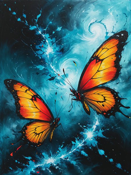 Quantum butterflies create cosmic hurricanes, ultra-fine digital painting, <lora:xl_more_art-full_v1:0.3>,  <lora:Desolation:0.6> <lora:gorgoeus_splash_of_vibrant_paint:0.7> Gorgeous splash of vibrant paint