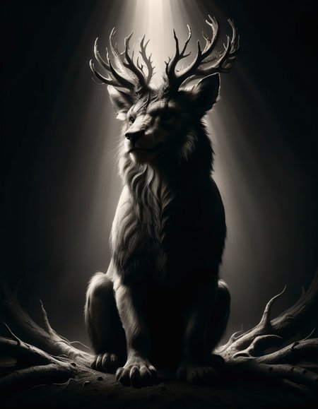 (Wildlife Photography by Erich Salomon and Russ Adams:1.2), award winning, (aesthetic of constructive realism with unrestrained atmosphere:0.5), volumetric lighting, clear scene, f/4, symmetry and balance, imaginative exquisite masterpiece with elaborate details <lora:ral-chrosc-bw:1> ral-chrosc-bw