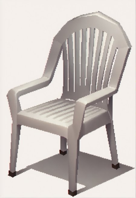 score_9, score_8_up, score_7_up, no humans:ffviichibis:.3, plastic chair, <lora:PlasticChair_XLPD:.6>  <lora:zs_FFVIIChibisXL_1:1> ffviichibis, white background