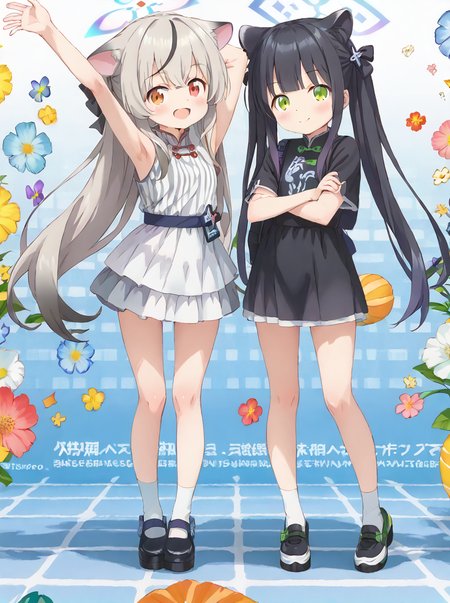 detailed background, shiny skin, posing, rating safe, 
<lora:kanzaki.pony:1>,
kanzaki,  
 <lora:shunkoki.pony:1>,
shun, kokona, 2girls,