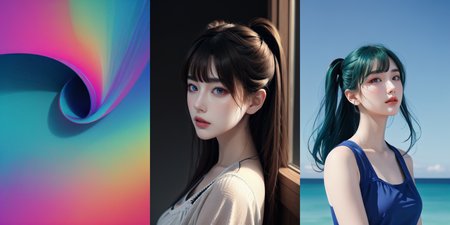 highly insanely detailed, masterpiece, top quality, best quality, highres, 4k, 8k, RAW photo, (very aesthetic, beautiful and aesthetic), two side up, 
__lazy-wildcards/dataset/background-color__, 
<lora:two_side_up-1.0:1>âââ
