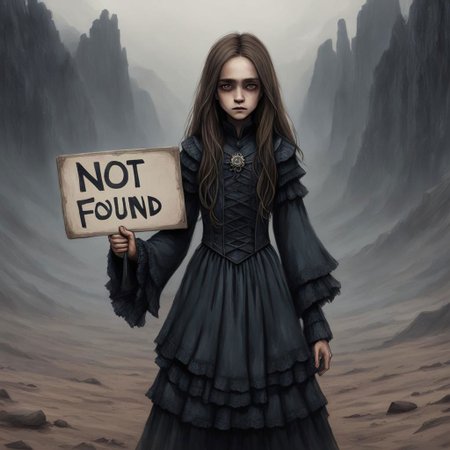 (((Ultra detailed, Megapixel)))
1girl, (((holding out a sign with number "NOT*FOUND"))), by charlie bowater and dan mumford and trevor Brown, hands, terror, gloomy, dark, blank face, no face, wasteland background, no mouth, no eyes, long hair
