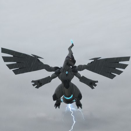 sfw, masterpiece, best quality,absurderes,photo,realistic,cinematic,source_photo,DLSR,full body,pokemon \(creature\), zekrom,flying,clouds,lightning,rain <lora:Reallustrious_Beta:1>