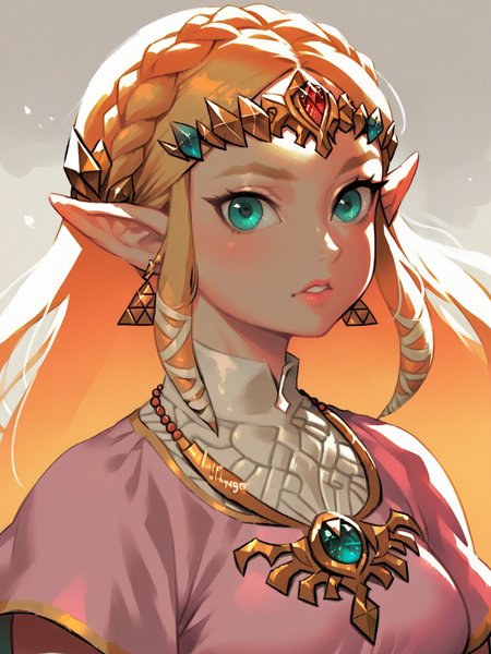 score_9, score_8_up, score_7_up, score_6_up, score_5_up,  <lora:b3llh3ng3XLP:1> b3llh3ng3, princess zelda,