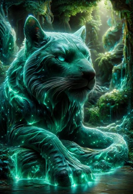 Transforming Worlds with Malachite, intricate animal sculptures, 3D render, hyper-realistic details, vibrant textures, natural lighting, by artists like Greg Rutkowski and Artgerm, showcasing a lush environment, 8k resolution, fantasy theme.
3d-rendering, concept-art, digital, dreaminess, futuristic, multimedia, sculpture, virtual-reality
concept-art, awesome full color, fantasy, epic, majestic, magical, dreamy, perspective, light and shadow, moody, epic, 
beautiful, painterly, aesthetic, textural, vivid, vibrant, intricate details, highly detailed, ultra-detailed, absurdres, 
ais-blmn, 
malachite_style