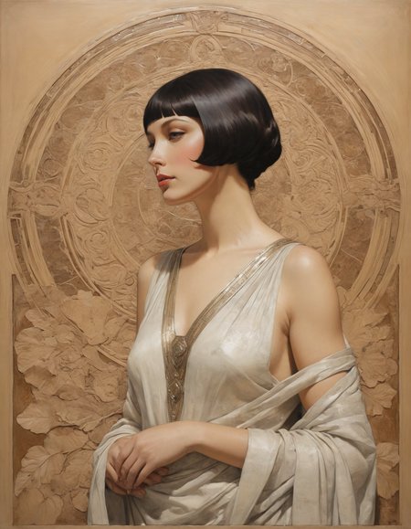 by Phil Noto, artstyle-art deco, (lumbering but extremely beautiful:1.4), (intricate details, masterpiece, best quality:1.4) , in the style of nicola samori,
<lora:epi_noiseoffset2:0.5> <lora:add-detail-xl:1> <lora:xl_more_art-full_v1:0.5>  <lora:NicolaSamori:0.7>
