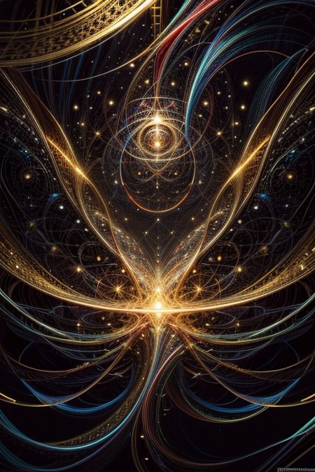 (geometric abstract background:1.4), esoteric, (((1girl))), depth of field (zentangle, mandala, tangle, entangle) (photorealistic:1.4), official art, unity 8k wallpaper, ultra detailed, beautiful and aesthetic, masterpiece,best quality, (dynamic angle:1.4), glowing skin, (floating colorful sparkles:1) the most beautiful form of chaos, elegant, a brutalist designed, vivid colours, romanticism,back to camera,