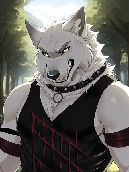 <lora:HarukiIL4:0.8>, haruki, male, solo, yellow eyes, angry, edgy outfit, growling, looking at viewer, 
BREAK masterpiece, best quality, amazing quality, very aesthetic,highres, absurdres, detailed background,