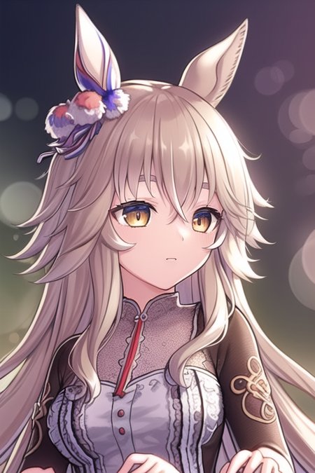 <lora:wonderacute:0.8>, original, intricate detail, illustration, masterpiece, extremely detailed CG unity 8k wallpaper, highlight, sharpening, dynamic, bokeh

a beautiful girl with animal_ears and hair_ornament