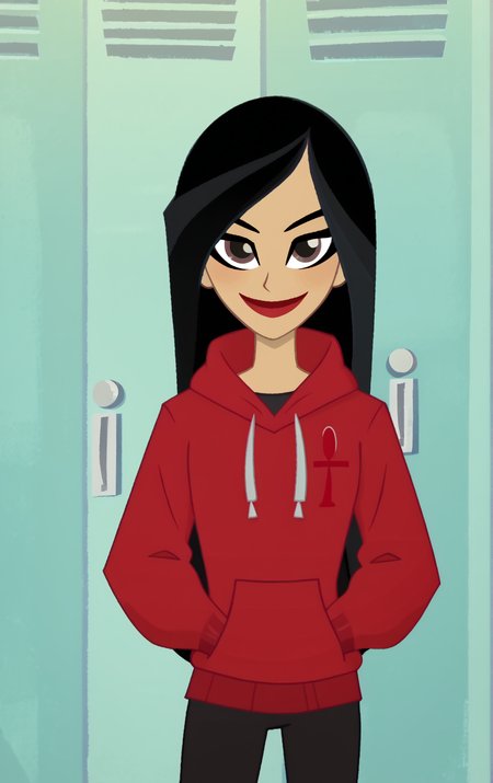 ((score_9)), score_8_up, ((high quality)), ((masterpiece)) BREAK
  DCSG Style, TatsuY, TatsuY Normal, Hoodie, looking at viewer, good hands, good anatomy, five fingered hands, (school background), smiling, hands in pockets
<lora:DC_Superhero_Girls_2019:0.8>,<lora:pony_good_hands:0.8>