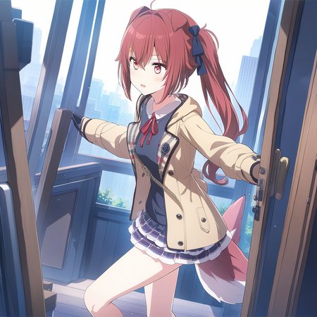 anime artwork 1girl,  Jacket,tail,masterpiece, best quality,<lora:binaco_v0.1:1> . anime style, key visual, vibrant, studio anime,  highly detailed