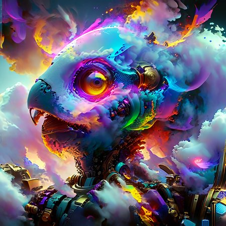 ,,,,,,,,., ultra realist and ultra intricate detailed soft painting of an unknown cover of evil parrot, cyberpunk colourful, volumetric clouds, symmetry features, slimy tongue, sensual gloomy style, biopunk, cyberpunk burning street background, artstation, unreal render, depth of field, unreal engine  textures, hyper realistic, octane render, (weta digital:1.8), by Justin Gerard, award winning, behance trends for trash in the magazine, 90s, shading, cinematic, global illumination, no color, studio lighting, 8k, Hyper detailed, intricate, elegant, highly detailed, psychedelic coloring, high technology artefacts, over no people, well composed, sharp focus, smooth, masterpiece, award winning artwork, art by artgerm and Thomas Kinkade, makoto shinkai, art meets blizzard weta animated harmony, WLOP, vibrant colors, digital painting, artwork by Moebius, physically based rendering, art by Akihiko Yoshida, 8k octane render, trending on Artstation HQ, bokeh, by artgerm and Beeple Vallejo, ultradetailed, trending on artstation trending on artstation, rich deep rich deep colors, digital art by Greg Rutkowski Beeple Raphael Lacoste qins anime media style by Studio Ghibli, photorealistic, masterpiece, 8k  unreal engine 5, vivid colors, digital art by
<lora:WildcardX-XL-Detail-Enhancer:1> <lora:!action-sdxl-V0.5:1> <lora:Dream Scenery XL:1> <lora:DonMD1g174l4sc3nc10nXL:1> <lora:DreamARTSDXL:1> <lora:add-detail-xl:1> <lora:DetailMaximizer:1> <lora:SDXLHighDetail_v5:1> <lora:WowifierXL-V2:1> <lora:xl_more_art-full_v1:0.3> <lora:MJ52:0.3>