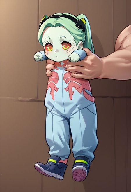 score_9, score_8_up, score_7_up, source_anime, IncrsXLLCM, full body, <lora:LongCatMeme_XLPD:1>, chibi, holding person, Rebecca_(Cyberpunk),