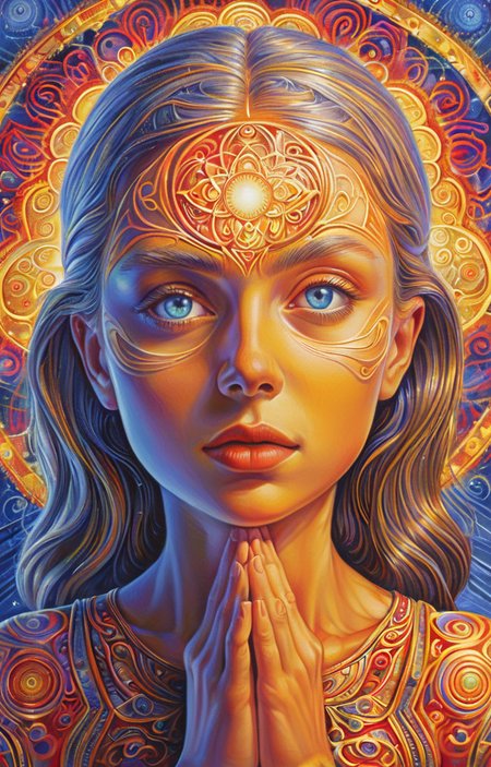 masterpiece,best quality,<lora:tbh375-sdxl:0.6>,illustration,style of Alex Grey tech genius teenage girl
